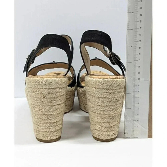 Sam Edelman Women's Maura Espadrille Wedge Sandals Black Size 9.5 M (MSRP $130) - Picture 9 of 12